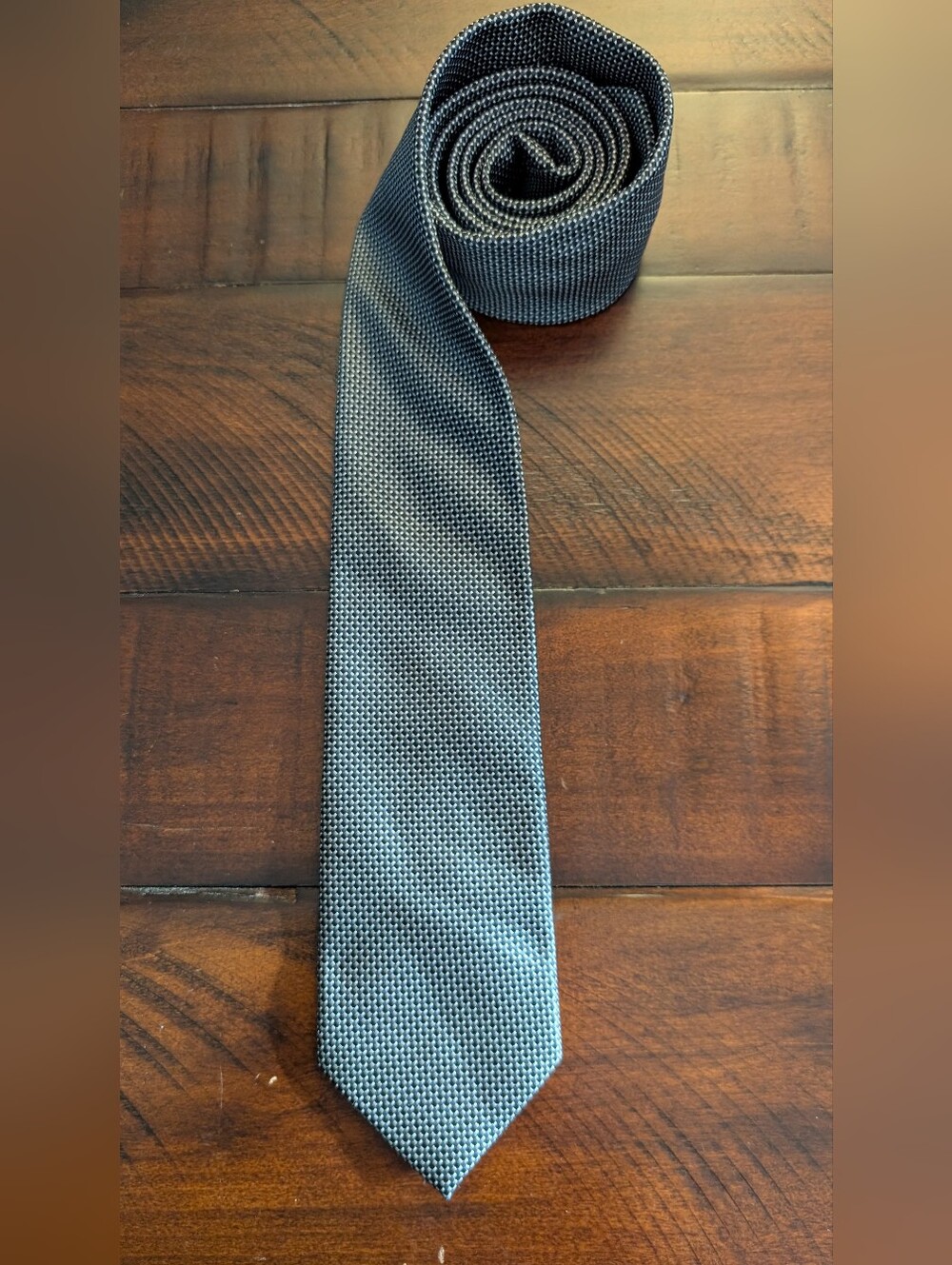 Geoffrey Beene Men's Gray 100% Polyester Neck Tie 58" cthny